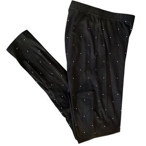 Black Gold Studded Leggings Embellished Women’s Medium NWOT